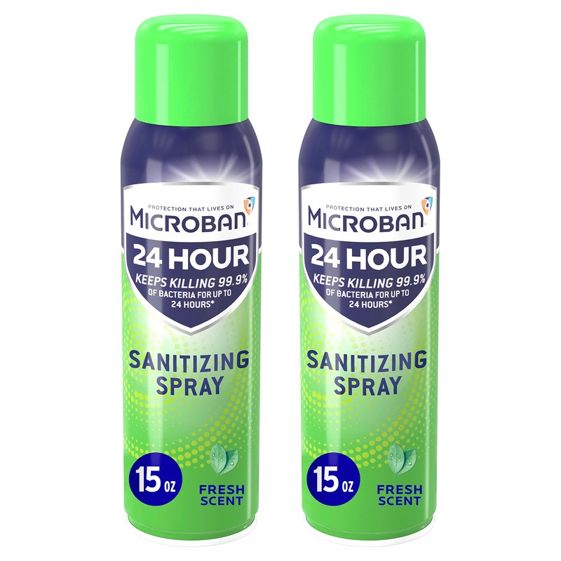 MICROBAN Disinfectant Spray, 24 Hour Sanitizing and Antibacterial Spray, Sanitizing