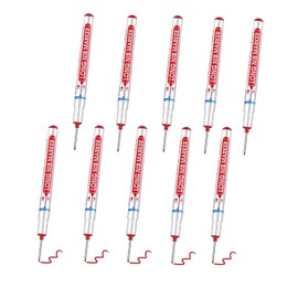 YLYDMY Pack of 10 deep hole markers, drill hole markers, slotted hole markers, marking pen, hole marker (red)
