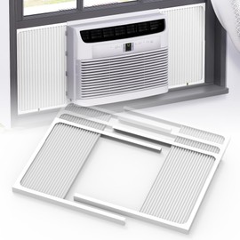 Memrita Window Air Conditioner Side Panels with Adjustable Frame, Universal Window AC Side Panels for 5,000 to 14,000 Btu Window AC Units, Extra Wide Window Air Conditioner Insulation Panels, 2 Pack