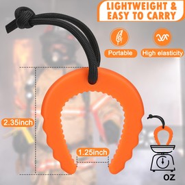 Crosize 4 Pack First Responder Door Stops, Door Jam for Law Enforcement, Police, Emergency Medical Services, Black& Orange Door Stoppers Wedge, Door Stops of Plastic