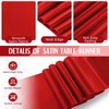 Tudomro 12 Pcs Black and Red Disposable Plastic Tablecloths and
