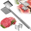 Yopinmall Meat Tenderiser Stainless Steel, Double-Sided Non-Stick Schnitzel Tenderiser Meat