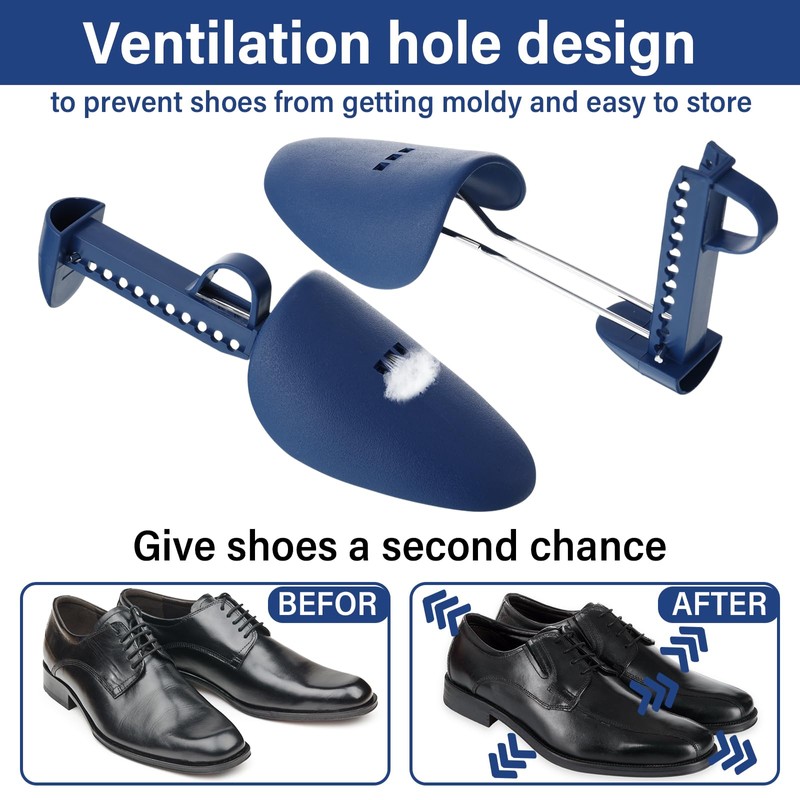 Honeydak 20 Pairs Plastic Shoe Stretcher Adjustable Shaper Stretchers Portable