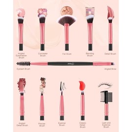 BESTOPE PRO Pinceles de maquillaje 16 piezas, juego de pinceles de maquillaje, brocha sintética premium para mezclar base, correctores en polvo, pince