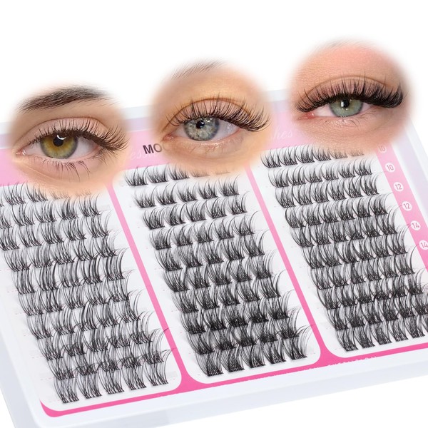 MOONKALI Natural Lash Clusters Wispy Eyelash Clusters 3 Styles Mix
