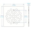 Bropury Square 4-1/4-inch Screw-in Stainless Steel Shower Floor Drain Cover