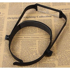 Jewelry Loupes Head Mounted Magnifying Glass Reading Magnifier Glasses Hands Free Handhead Magnifier 1.6X 2.0X 2.5X 3.5X Magnifying Sheet for Reading Eyeglass Jewelry Making Watch Repair Tool Kit