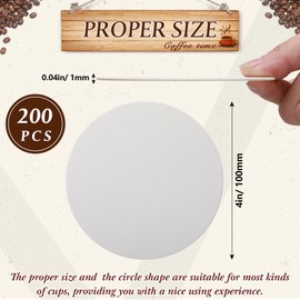 TaoBary 800 Pcs Disposable Paper Bar Coasters Bulk, 4 Inch Cardboard Coasters Blank for Drinks DIY Crafts Arts Wedding (White)