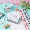 LeZakaa Flamingo Wrapping Paper Roll, Pink Flamingo Design Gift Wrap