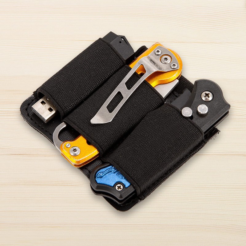 EDC Tool Bag Organiser, Tactical Bag Insert, Elastic Holder for
