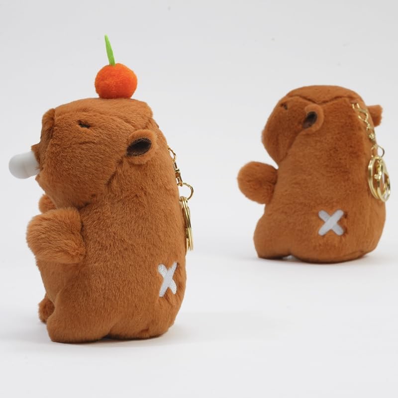 Clearstone Capybara Plush Keychain Chabimaru Nose Lantern with Music, 7.3