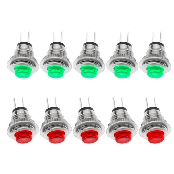 LT Easiyl 10pcs Push Button Switch 8mm DS-101 2Pin 125V