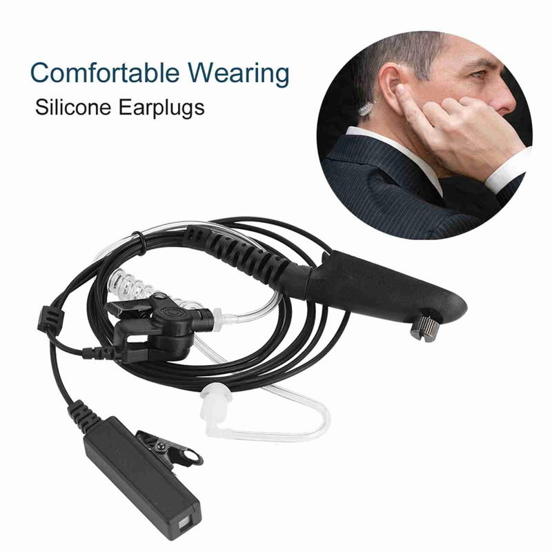 4ft RadiatiOn proof Walkie Talkie Earpiece PTT Acoustic Tube Earpiece