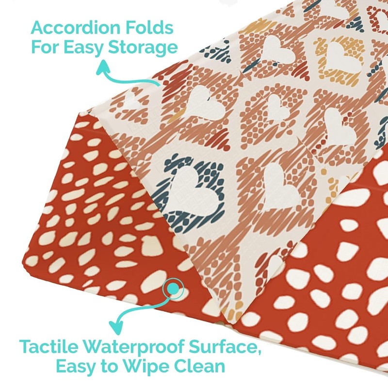 Double-Sided Waterproof Baby Play Mat - Portable Foam Mat for