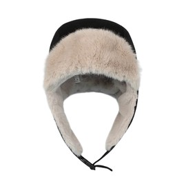 Faux Fur Trapper Hat for Women Warm Thick Earflaps Hunting Hat Winter Outdoor Ski Snow Hat Bomber Hat Thermal Soft Plush Lined Beanie Skull Cap with Ear Covers Windproof Winter Hats for Walking Skiing