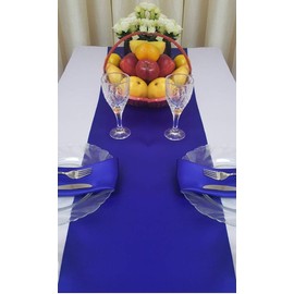 Rihana Wedding - Camino de Mesa de satén para decoración de Banquetes de Boda, 30,48 x 274,32 cm, Azul Royal, 1