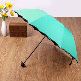 Maibar Umbrella UV UPF 50 Pocket Umbrellas UV Protection Umbrella Made of Lace Women for Women, K-mint green