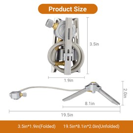 SOOYEAH Remote Gas Refill Adapter,Isobutane fuel refill,Isobutane Canister Shifter,Lindal Valve Canister Shifter,Gas Saver Plus,Air Vent Function,Backpacking Camping Stove Adapter