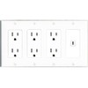 RiteAV USBC Wall Plate 4 Gang with 3 x 15A