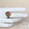 Bronze Sequin Ring, Stunning Sparkling Sequin and Resin Ring, Statement