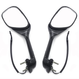 HASkulle Double Take Mirrors Motorcycle Rearview Mirror,Mirrors Accessories Side Mirrors,Adjustable Handlebar Mount Rear View Mirrors Compatible with 2006-2012 Suzuk GSX-R GSXR 600 750 1000, Carbon