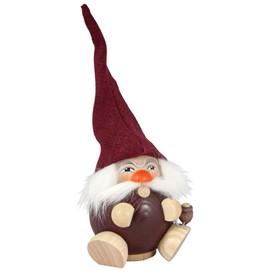 Seiffener Volkskunst German incense smoker forest dwarf, height 19 cm / 8 inch, original Erzgebirge by SV 19036