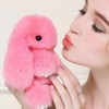 Song Qing Cute Bunny Keychain Soft Rabbit Fur Pompom Ball