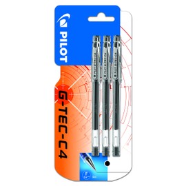 Pilot G - Tec C4 Gel Microtip Rollerball 0.4 mm (Pack of 3) - Black