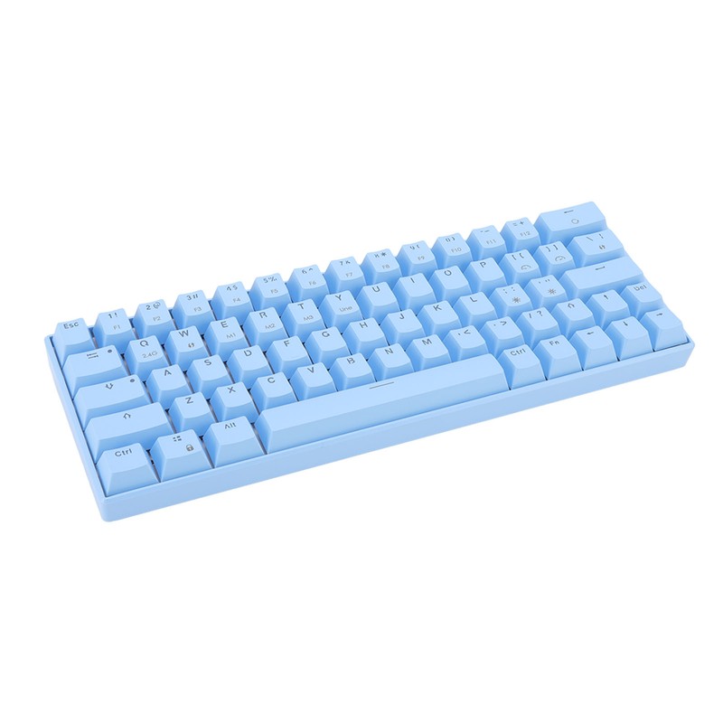 Mechanical Keyboard 64 Key White Light 3 Mode Ergonomic Layout
