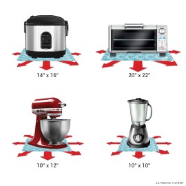 Cooks Innovation Set of 4 Heat Resistant Mats For Kitchen Countertop Air Fryer Heat Pad Protector