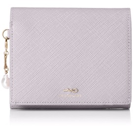 JILL STUART JSLW3AS2 Folding Wallet, Gloria, Cowhide Saffiano Leather, Glitter, Bifold Slim Wallet, Cover Bill Holder, Thin, Compact, Simple, Original Charm Included, Women's, Stylish, Adult Cute,