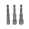Pack of 3 2.5" Magnetic Nut Driver Setter Rapid Load