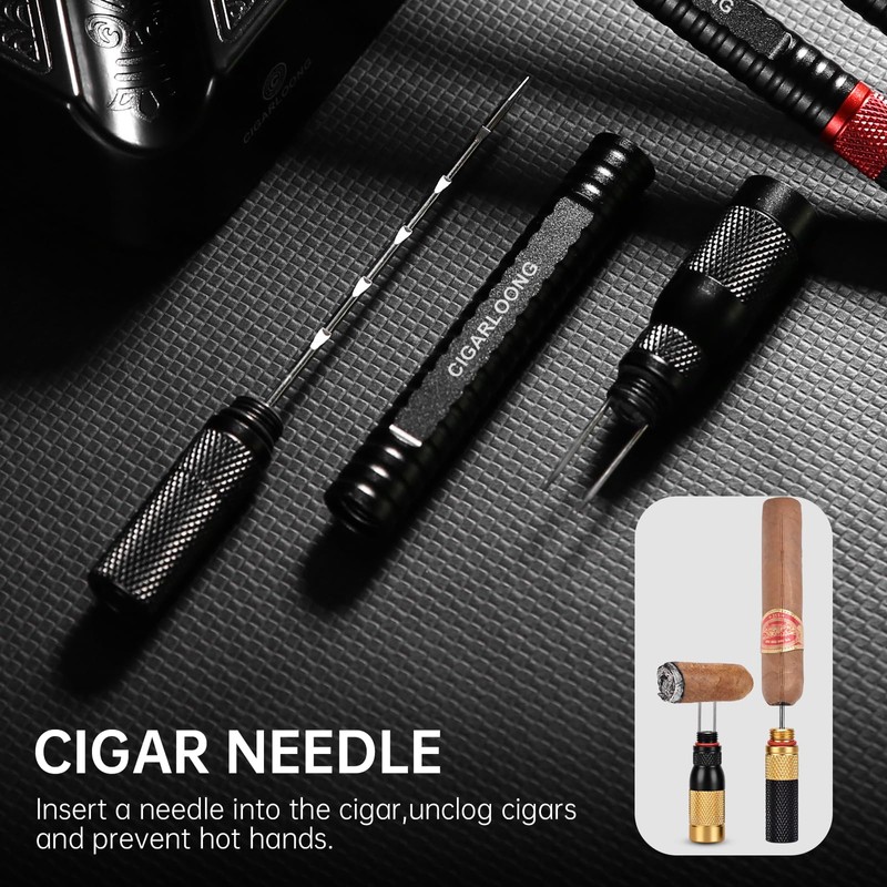 Cigar Punch 4-in-1 Cigar Punch, Draw Enhancer Tool for Dual-Size