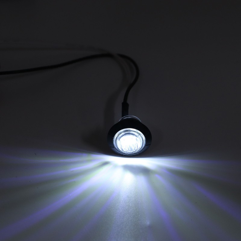 10pcs Side Marker Light 3LED IP68 Waterproof Round Clearance Indicator