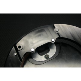 SilverHorse Racing SHR Tru-Billet Fuel Door Brushed / Black Anodized  for 2010-2014 Mustang