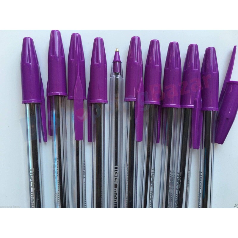 10 x Violet Ink, Ultra-glide Ballpoint Pens Medium Point -