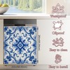 Navy Blue Floral Dishwasher Cover 23x26 Inch