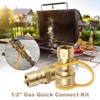 ZUDKSUY 1/2" Gas Quick Connect Kit, LP Gas Quick Connect