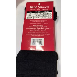 Wild Flowers new Wild Flowers fleece lined Leggings Black size Medium knee high sock