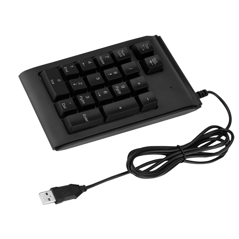 19-key 3-Color USB Numeric Keypad Mechanical Touch Feeling 10 Million