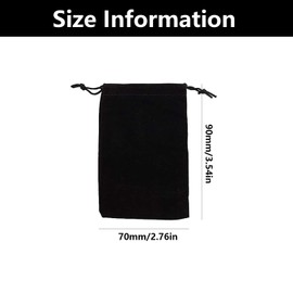 JFGDVW 10 Pcs Black Velvet Jewellery Pouches, Small Size Gift Bags For Jewellery, Multifunctional Reusable And Gift Bags, For Wedding, Party, Valentine, Christmas