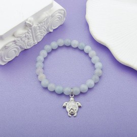 MollyQueen Sea Turtle Bracelet Gifts for Turtle Lovers Turtle Bracelet Sea Turtle Gifts Turtle Jewelry Inspirational Christmas gifts Birthday Gift for Sister Best Friend (Blue Turtle Bracelet)