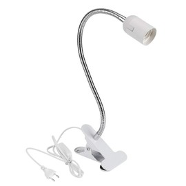 Bonlux E27 Lamp Holder with Clamp and European Standard Plug, for LED Table Lamp with Clip, Night Reading Light, Bedside Lamp with Clamp, Bed Light, Clip Lamp