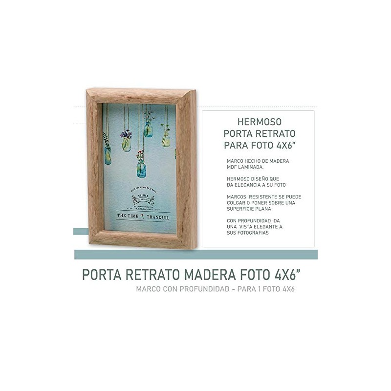 MODERNO PORTARETRATO DE MADERA HW206 MDF LAMINADA 3 TAMAÑOS DIFERENTES