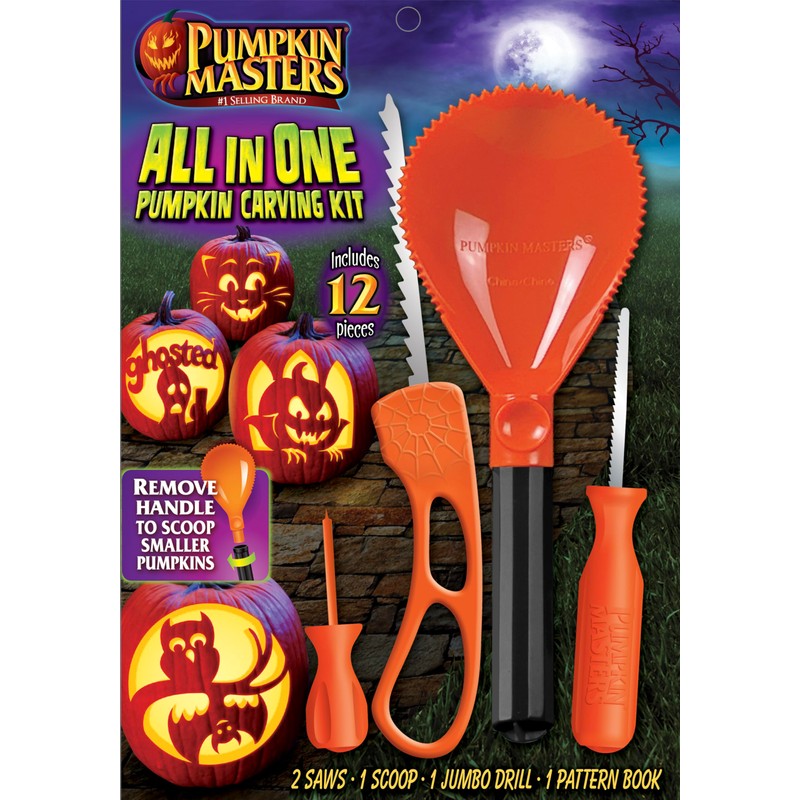 Pumpkin Masters Premium All in One Carving Kit – Comprehensive