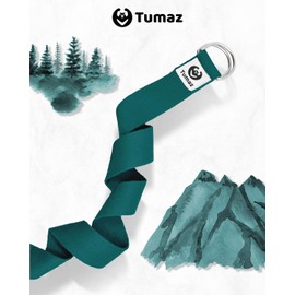 Tumaz Yoga Strap/Stretch Bands [15+ Colors, 6/8/10 Feet Options] with Extra Safe Adjustable D-Ring Buckle, Durable and Comfy Delicate Texture - Best for Daily Stretching, Physical Therapy, Fitness