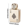 Black Spade A Card Lighter with 360° Spinning Dice, Jet