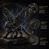 3D Printed Animal Winged Leopard Purple for Desk (Black)
