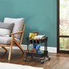 Melody House 2-Tier Utility Rolling Cart Storage Sofa Side Table