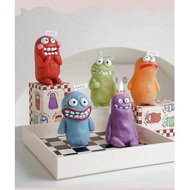 Candle and Fresheners with Monster Design and Scented Aroma candle obsessed Decor Gift, Decorative Ornaments, Room Decoration, Cozy Perfume Light, Fragrance - Color: Red